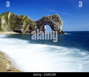 Durdle door de Lulworth,, à l'île de Purbeck, Dorset Banque D'Images