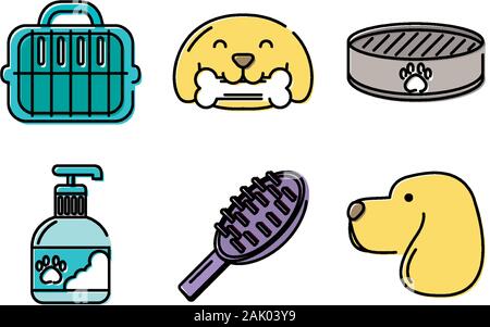 Ensemble d'icônes et d'accessoires Illustration de Vecteur