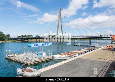 Marine Way Bridge de Jardins du Roi, Southport, Merseyside, Angleterre, Royaume-Uni Banque D'Images