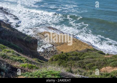 Scène d'hiver côtières au Cabrillo National Monument. San Diego, Californie, USA. Banque D'Images