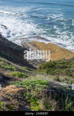 Scène d'hiver côtières au Cabrillo National Monument. San Diego, Californie, USA. Banque D'Images