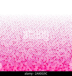 Motif géométrique avec des coeurs rouges et roses sur fond blanc.dans une direction transparente.Option avec un fade out. Illustration de Vecteur