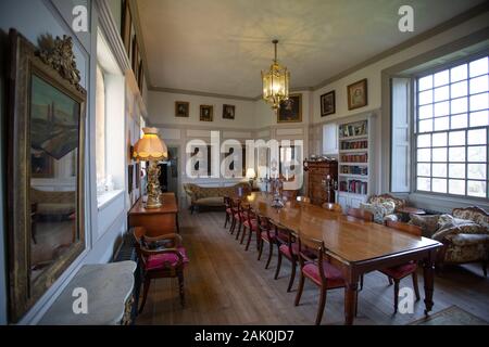 À l'intérieur de Shurland Hall, la chambre qu'a été l'hôte de Henry VIII, la RAF et Winston Churchill's des leçons de pilotage, sur l'île de Sheppey, Kent, UK Banque D'Images