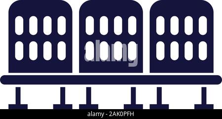 Salle d'attente chaises icône isolé Illustration de Vecteur