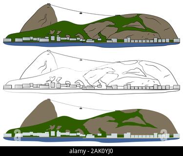 Le Pain de sucre de Rio de Janeiro ville Illustration de Vecteur