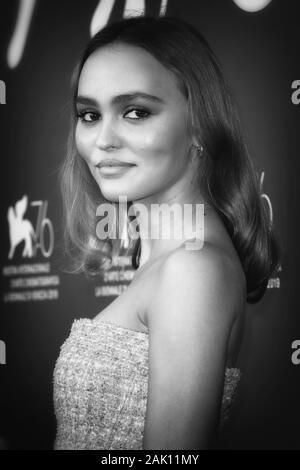 Lily-Rose Depp lors de la 76 Mostra de Venise Banque D'Images