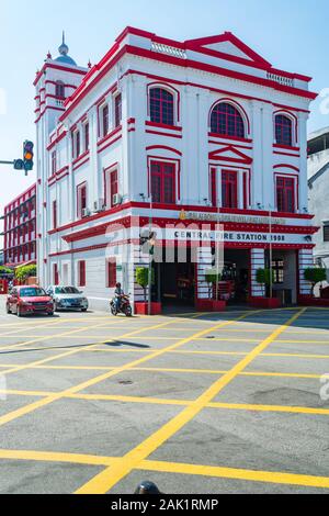 Feu Central Station Building à Penang, Malaisie Banque D'Images