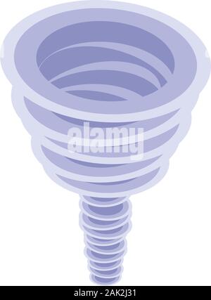 Tornade Tempête, icône style isométrique Illustration de Vecteur