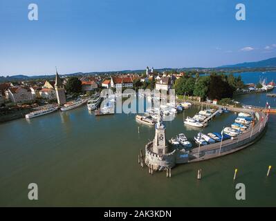 On a une vue magnifique sur le lac de Constance à Lindau, dans l'Allgäu, Allemagne, du phare. (Photo non datée) | conditions dans le monde entier Banque D'Images