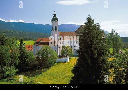 L'église de pèlerinage 'zum Gegeißelten Heiland auf der Wies' près de Steingaden dans l'Allgäu, Allemagne, est peu appelé "Wies" et il est considéré comme le Banque D'Images