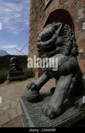 Eingang von Schloss Sigmundskron MMM Messner Mountain Museum de Bozen, Südtirol, italien dans le monde entier d'utilisation | Banque D'Images