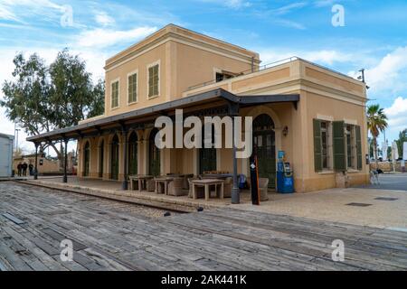 Israël, Tel Aviv, Neve Tzedek, Hatachana complexe, une gare ottomane rénovée qui a été initialement construit pour desservir Jaffa Banque D'Images