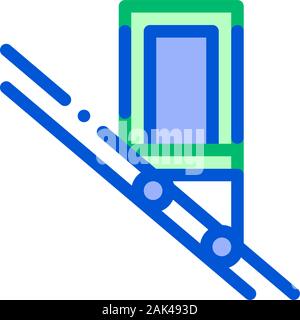 Transport public ascenseur incliné Icône vecteur Illustration de Vecteur