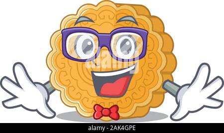 Personnage de Geek Design mooncake chinois Illustration de Vecteur