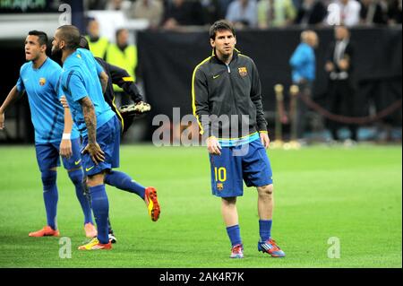 Milano Italie 28/03/2012, 'Giuseppe Meazza Stadium", Champions League 2011/ 2012 , AC.Milan - FC Barcelone : Lionel Messi Banque D'Images