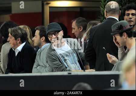 Milano Italie 28/03/2012, 'Giuseppe Meazza Stadium", Champions League 2011/ 2012 , AC.Milan - FC Barcelone : Domenico Dolce, regarder le match dans le stand VIP Banque D'Images