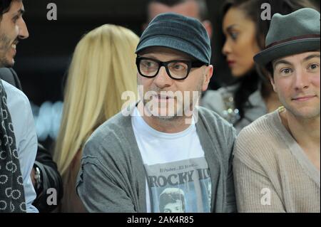 Milano Italie 28/03/2012, 'Giuseppe Meazza Stadium", Champions League 2011/ 2012 , AC.Milan - FC Barcelone : Domenico Dolce, regarder le match dans le stand VIP Banque D'Images