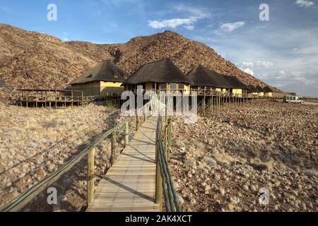Sossusvlei : 'Sossus Dune Lodge', in der Nähe des Canyon de Sesriem im Namib Naukluft Park, Namibie | utilisée dans le monde entier Banque D'Images