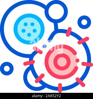 Les cellules souches cancéreuses Icône vecteur élément pathogène Illustration de Vecteur