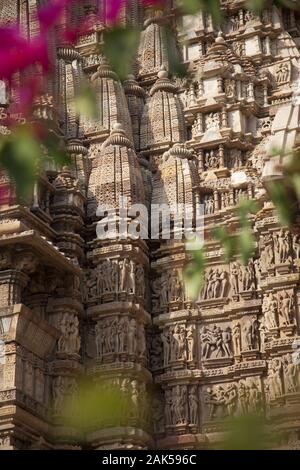 Bundesstaat Madhya Pradesh : Kandariya-Mahadeva-im Tempel von Tempelbezirk Khajuraho, Indien | conditions dans le monde entier Banque D'Images