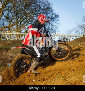 Cycle de moteur Viking Norwich Motox Club-X Essais cliniques à Cadders événement Hill, Lyng, Norfolk, UK Banque D'Images