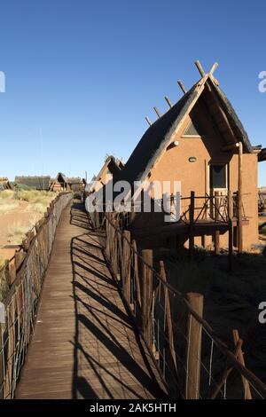 Kgalagadi Transfrontier Park :  !Xaus Lodge in der Kalahari, Suedafria dans le monde d'utilisation | Banque D'Images
