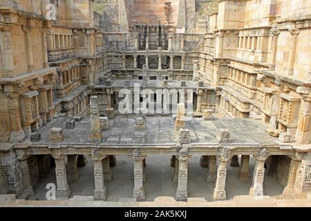 Rani ki Vav Cage, Patan, Gujarat, Inde Banque D'Images