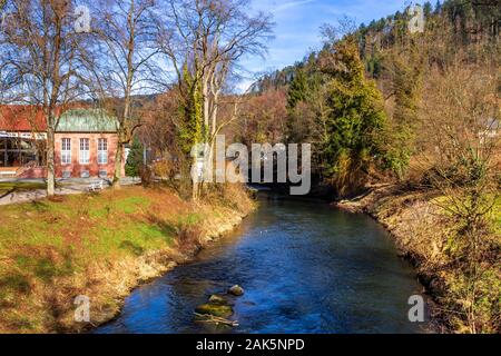 Jardin Public à Bad Liebenzell, Forêt Noire, Allemagne Banque D'Images