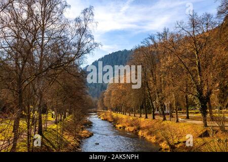 Jardin Public à Bad Liebenzell, Forêt Noire, Allemagne Banque D'Images