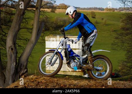 Cycle de moteur Viking Norwich Motox Club-X Essais cliniques à Cadders événement Hill, Lyng, Norfolk, Royaume-Uni. Banque D'Images