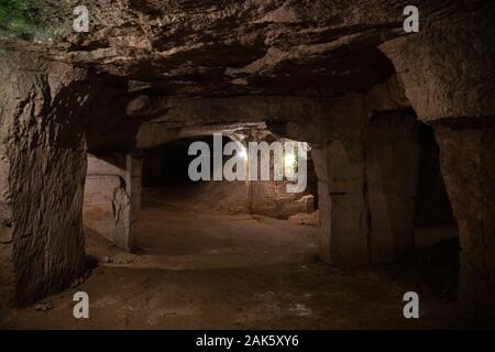 Le Beer Quarry Caves, près de la ville de Beer, Devon. Banque D'Images