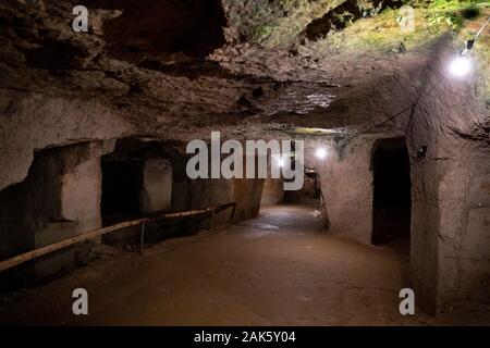 Le Beer Quarry Caves, près de la ville de Beer, Devon. Banque D'Images