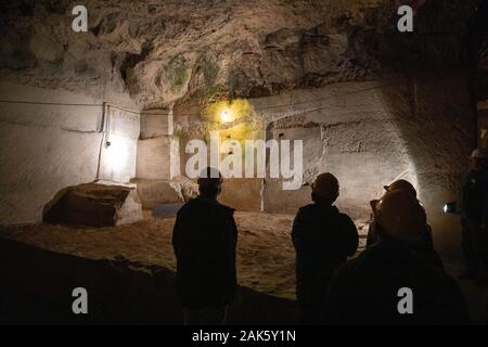 Le Beer Quarry Caves, près de la ville de Beer, Devon. Banque D'Images