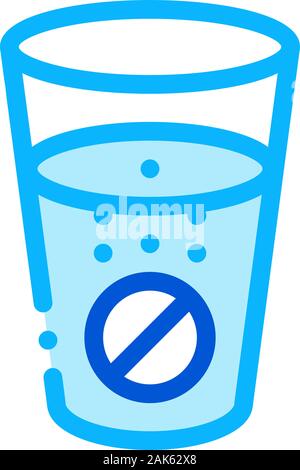 Verre d'eau pour prendre des pilules icône Suppléments Vector Illustration Illustration de Vecteur