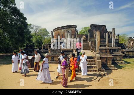 Vatadage-Rundtempel : Polonnaruwa, Sri Lanka | conditions dans le monde entier Banque D'Images