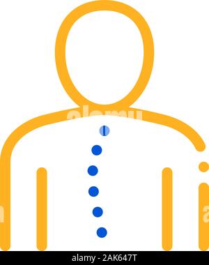 Colonne vertébrale de courbure Icône vecteur orthopédique Illustration de Vecteur