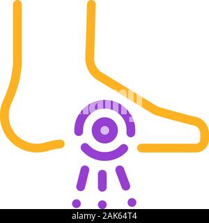 La douleur de talon pied Icône Vecteur Élément orthopédique Illustration de Vecteur