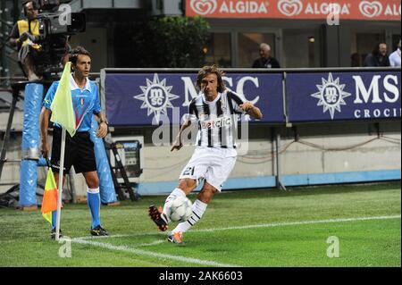 Milan, Italie, le 21 août 2011, 'G.Meazza San Siro Stadium ', Trofeo Berlusconi 2011/2012, l'AC Milan - FC Juventus : Andrea Pirlo pendant le match Banque D'Images