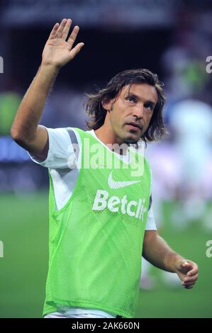 Milan, Italie, le 21 août 2011, 'G.Meazza San Siro Stadium ', Trofeo Berlusconi 2011/2012, l'AC Milan - FC Juventus : Andrea Pirlo avant le match Banque D'Images