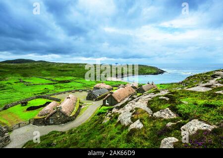 Isle Of Lewis : "Le Freilichtmuseum Gearrannan Blackhouses' dans Carloway, Schottland | conditions dans le monde entier Banque D'Images