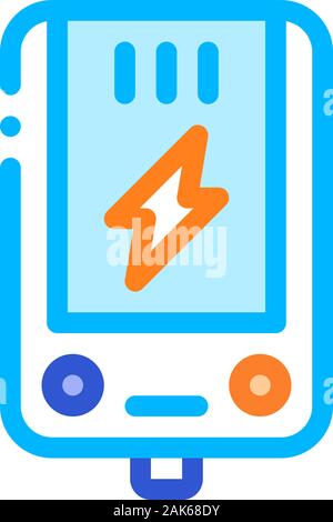 Système de chauffage électronique Bloc principal Icône vecteur Illustration de Vecteur