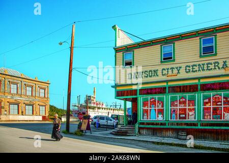 Goldgraeberstadt : Yukon Dawson City, Fassaden der historischen Altstadt, Kanada Westen | conditions dans le monde entier Banque D'Images