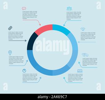 Vecteur conception colorée pour modèle de workflow, diagramme, plusieurs options, web design, infographie Illustration de Vecteur