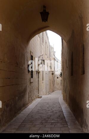 Les rues de Medina Malte Banque D'Images