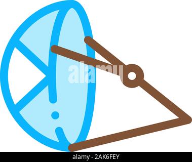 Parapluie de plage Canoë Icon Vector Illustration Illustration de Vecteur