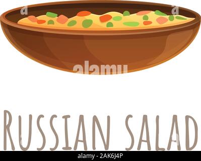 Salade Russe icône. Caricature de salade russe icône vecteur pour la conception web isolé sur fond blanc Illustration de Vecteur