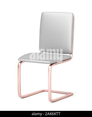 Chaise de salle à manger moderne sur fond blanc Banque D'Images
