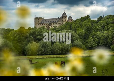 Bueren : Blick vom Almetal auf die Wewelsburg, Teutoburger Wald | conditions dans le monde entier Banque D'Images