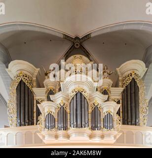 Borgentreich : Orgelmuseum Borgentreich, Orgel in der katholischen église paroissiale Saint Jean Baptiste, Teutoburger Wald | conditions dans le monde entier Banque D'Images