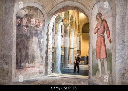 Brescia : Klosterkirche San Salvatore (Museo di Santa Giulia), l'utilisation dans le monde entier | Gardasee Banque D'Images